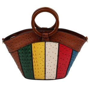 Crocodile Accordion Multi Color Purse